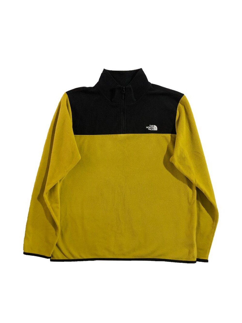The North Face Sweater Mens Sz XL Gold Black Fleece TKA Glacier 1/4 Zip Pullover